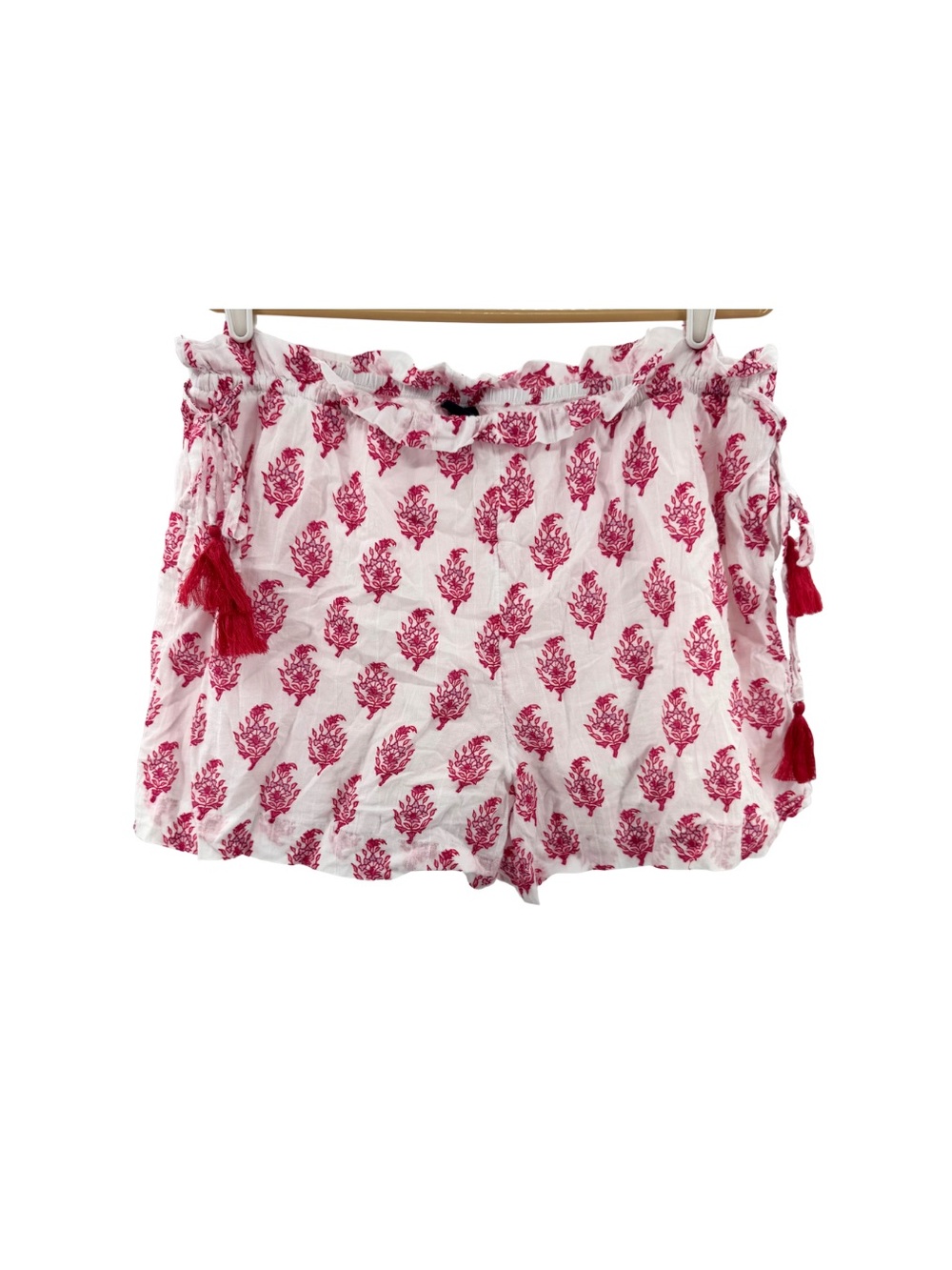 Roller Rabbit x Target side tie beach pull on White Fuchsia Floral Print shorts